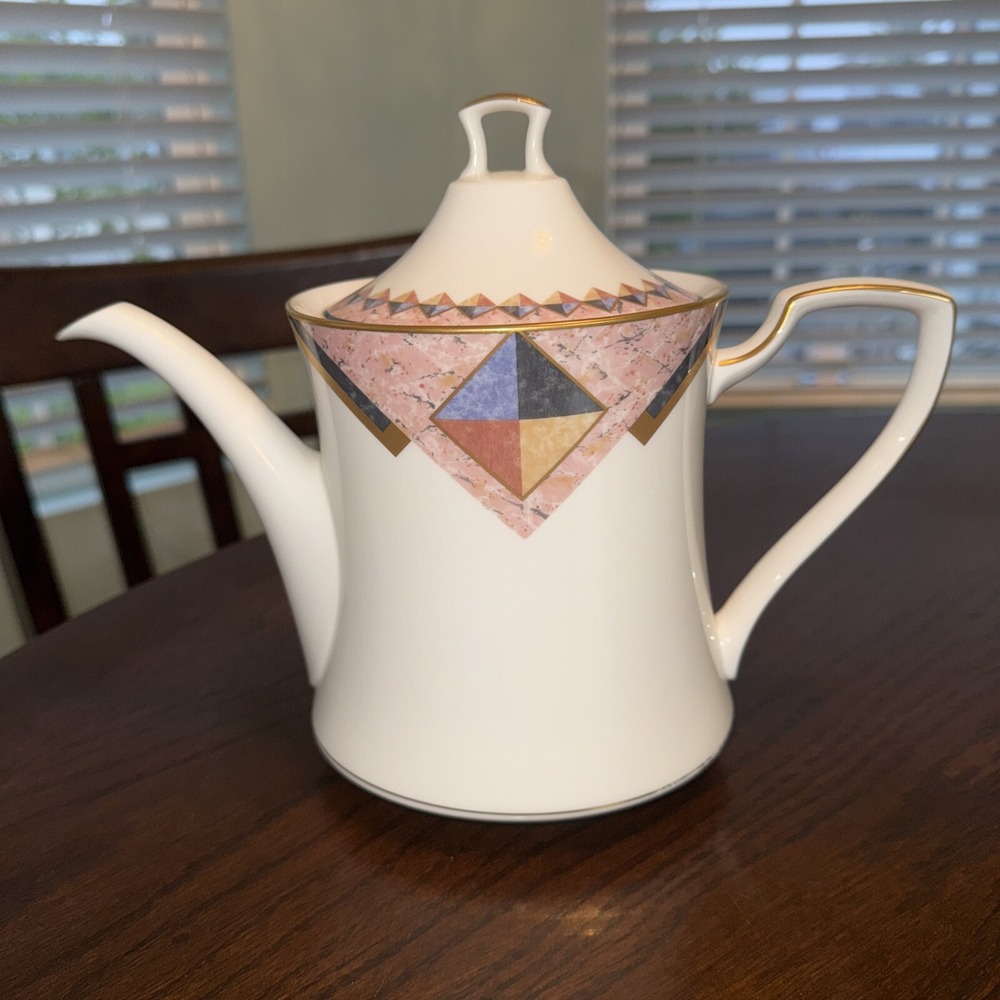 Noritake Fine China Momentum 7734 Teapot with Lid Replacement *READ
